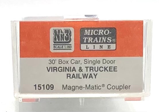 Micro Trains MTL Nn3 Narrow Gauge 15109 Virginia & Truckee Wood Sheathed 30' Box Carx Car