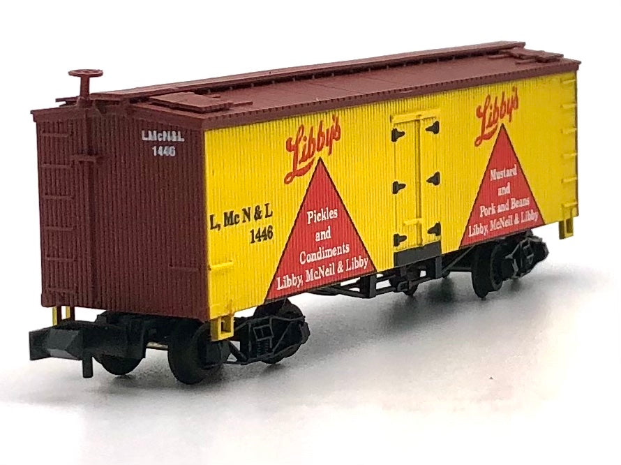 RoundHouse 8941 N Scale 36' Libby Old Time Reefer+MDC Knuckle coupler conversion