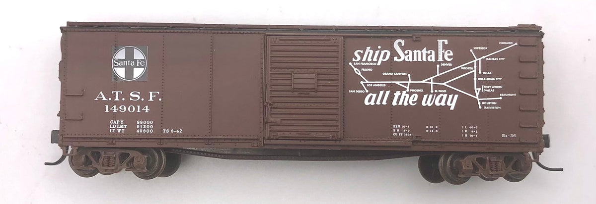 Atsf Inrd Boxcar Atlas N Scale 45819 ATSF USRA Steel Re-built Santa Fe Boxcar
