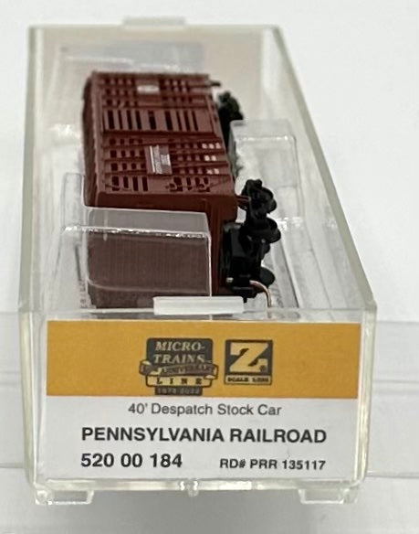 Micro Trains MTL Z Scale 520 00 184 Pennsylvania Railroad 40' Despatch Stock Car