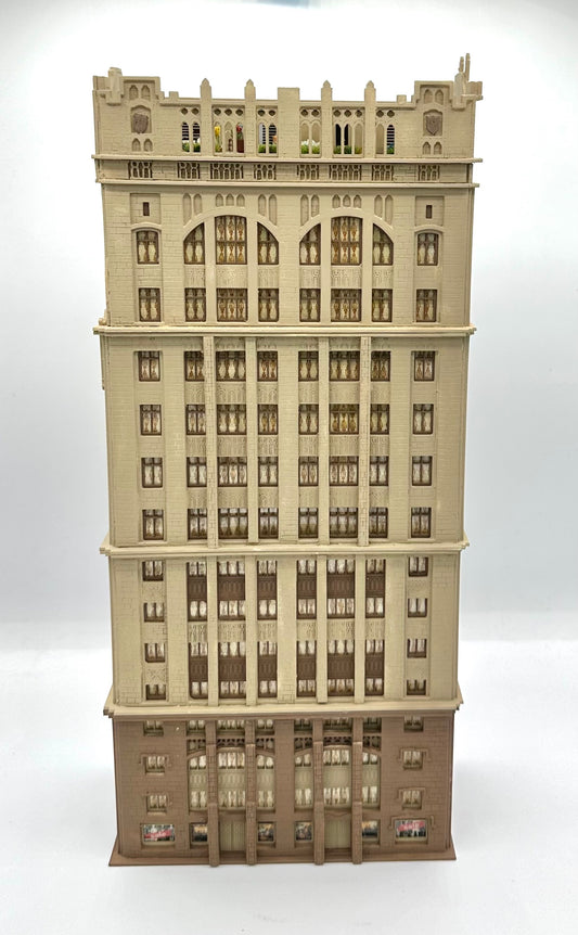 CWM N Scale Apartment/Condo 15-Story Custom Painted Tower Block  Lighted,