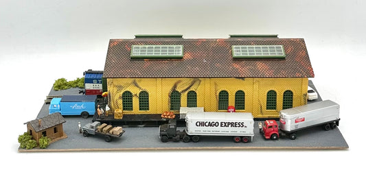 Heljan Con-Cor N Scale Weathered Custom Warehouse lighted Diorama