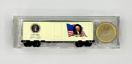 Micro Trains MTL N Scale 07400 102 John Adams Presidential Box Car Boxcar.