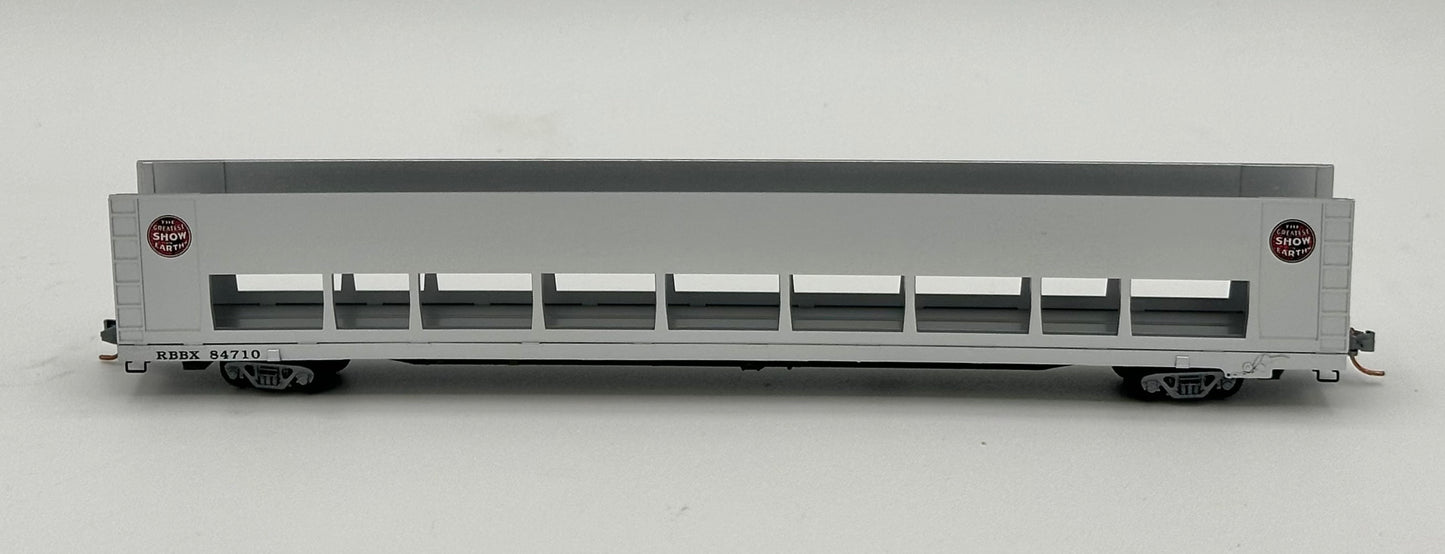 Micro Trains MTL N Scale 112 00 710 Ringling Bro's & Barnum & Bailey 80' Converted Bi-Level Autorack
