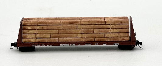 Micro Trains MTL Z Scale 527 00 141 Southern 60' Bulkhead Flat Car w/Load