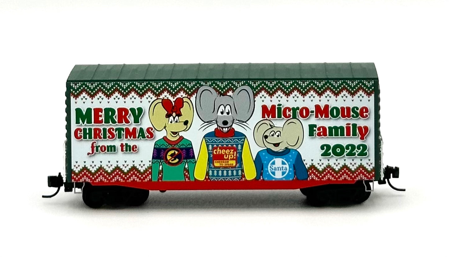 Micro Trains MTL N Scale 101 00 894 Micro Mouse 2022 Christmas 40'HC Box Car