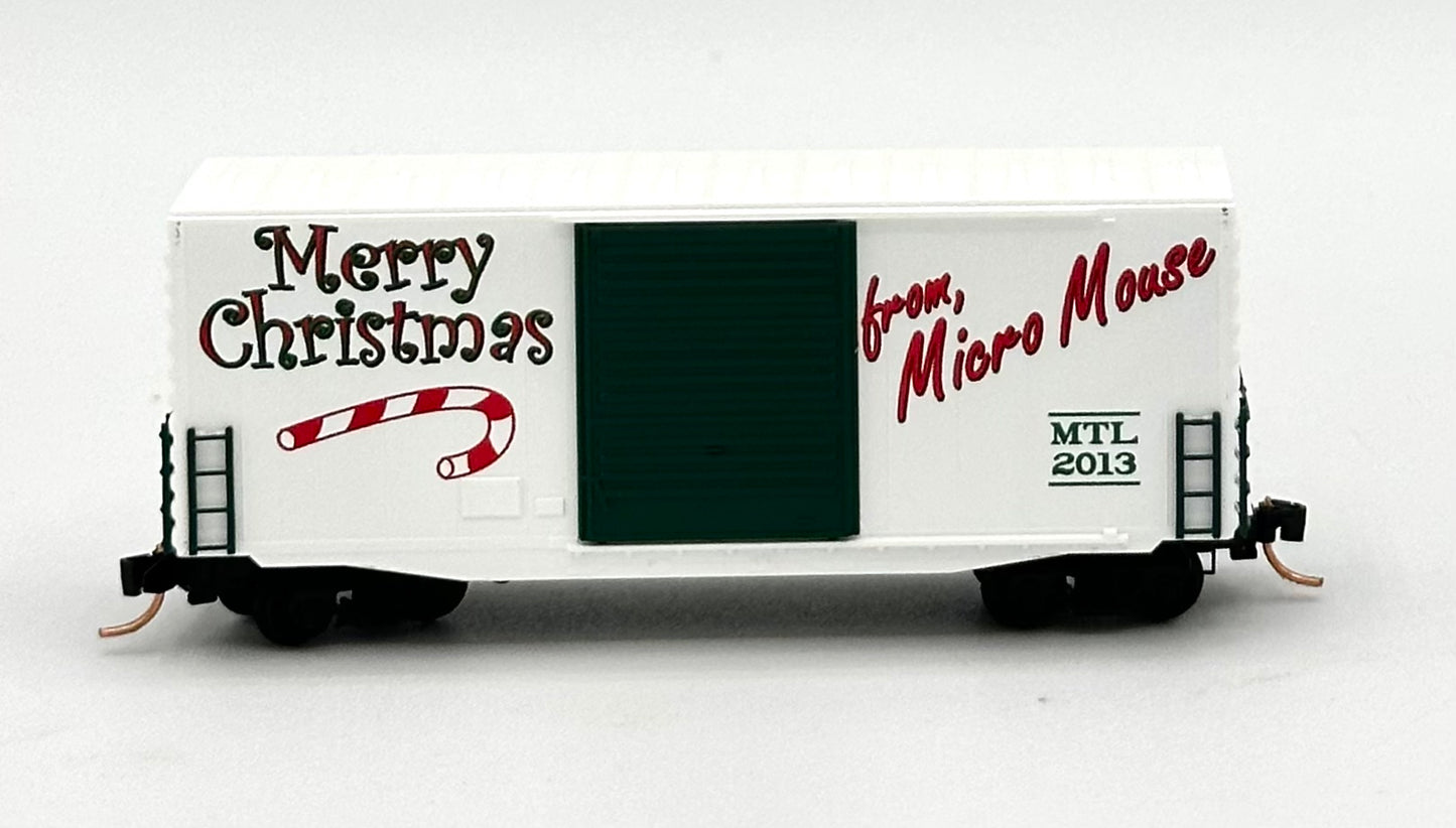 Micro Trains MTL N Scale 101 00 730 Micro Mouse 2013 Christmas 40'HC Box Car