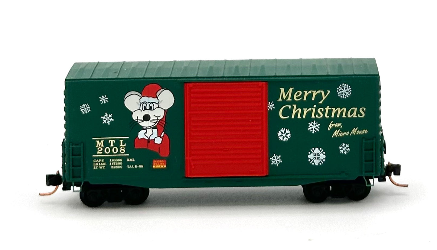 Micro Trains MTL N Scale 101 00 070 Micro Mouse 2008 Christmas 40'HC Box Car