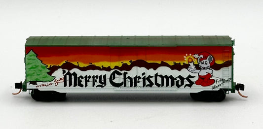 Micro Trains N Scale 038 44  200 Weathered Burlington Northern 50' STD Box Car