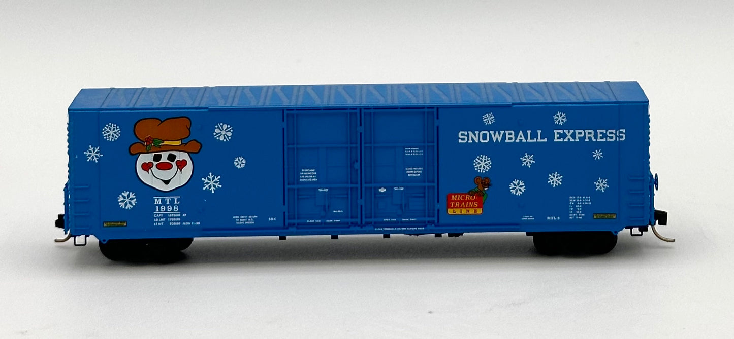 Micro Trains MTL N Scale 102060 1998 Christmas Holiday 60' Box Car