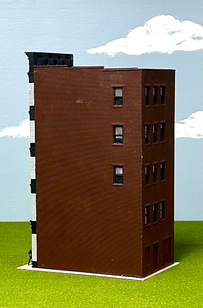 City Classics HO Scale Custom Painted 5-Story Art Deco Building " The Swan Hotel" Lighted