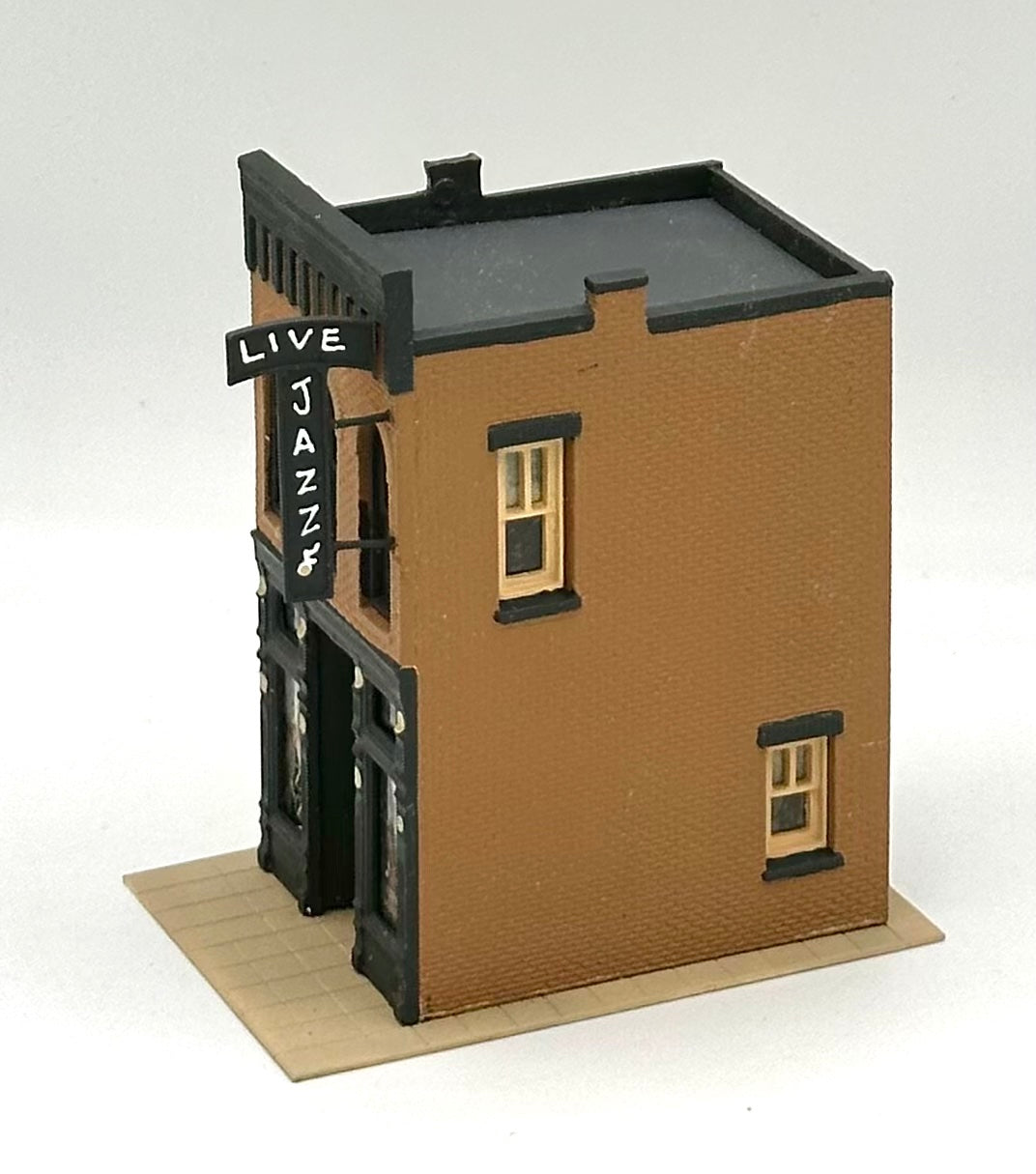 DPM HO Scale 2-Story " Live Jazz" Club Custom Painted Custom Painted, Fully Assembled.
