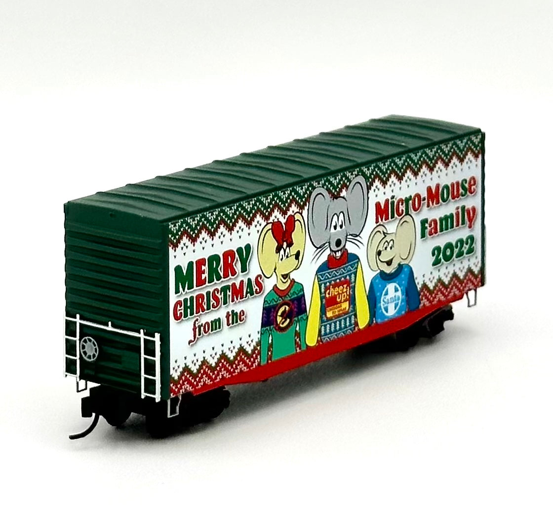 Micro Trains MTL N Scale 101 00 894 Micro Mouse 2022 Christmas 40'HC Box Car