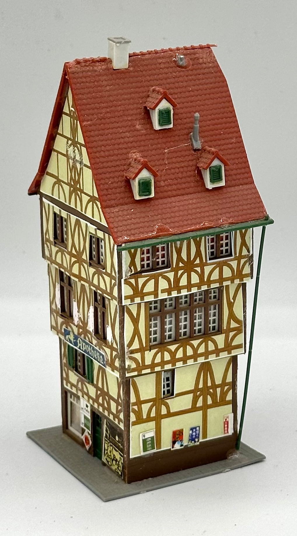 Kibri N Scale 6-Story Traditional Timber Framed Shop Apartment Building, Fully Assembled;