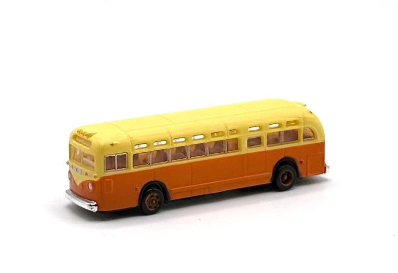 CMW N Scale  Vehicle City Coach/Bus Yellow/Orange Metal.