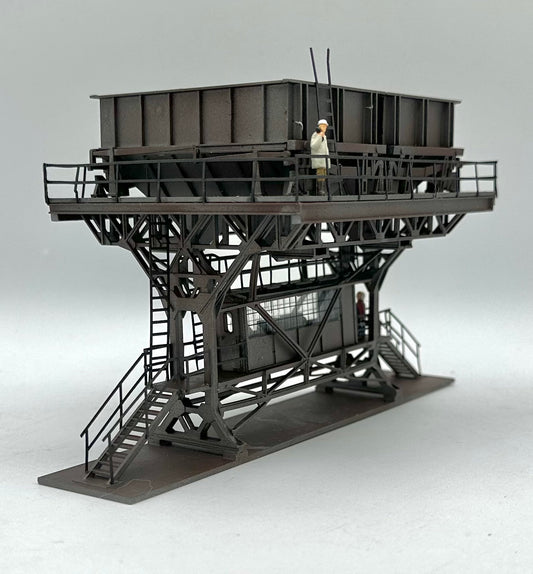 Auhagen HO Scale Large Coaling Station Custom/Weathered Painted Fully Assembled.