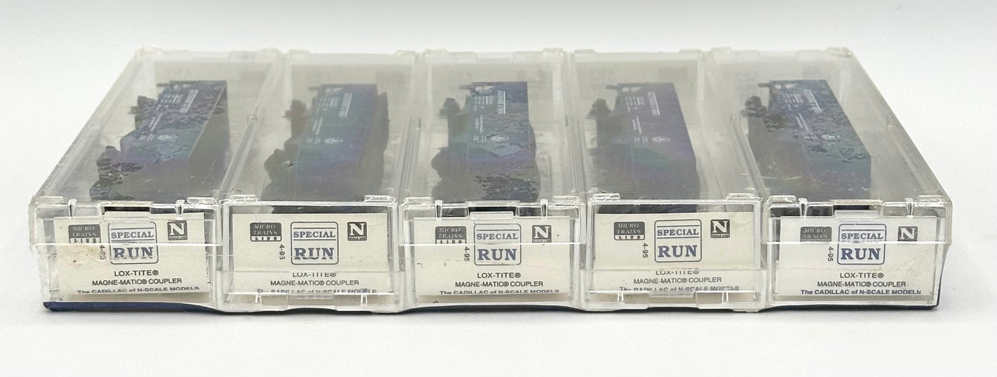 Micro Trains MTL N Scale Special RUN Baltimore &amp; Ohio Coal Hoppers w/ Load 5 Car Pack Factory Sealed