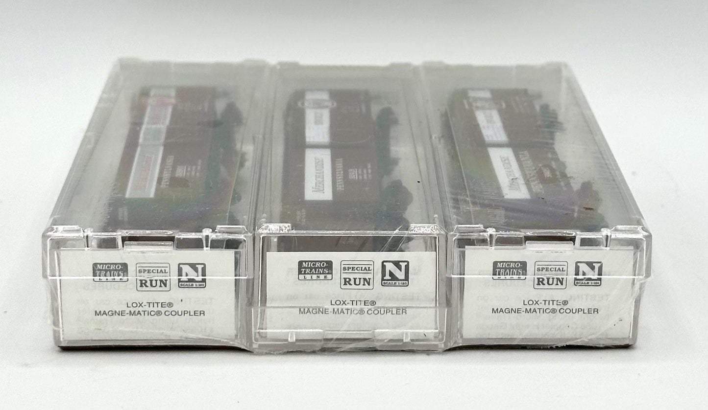 Micro Trains MTL N Scale Special RUN Pennsylvania RailRoad Merchandise Service 3 Car Pack Factory Sealed