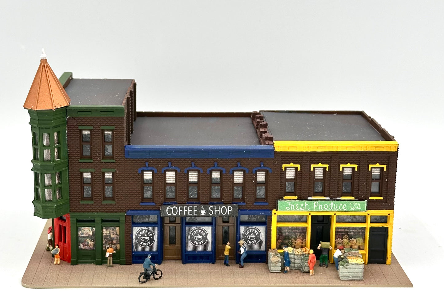 Walthers N Scale 933-3224 Custom painted Merchants Row II Downtown New Diorama