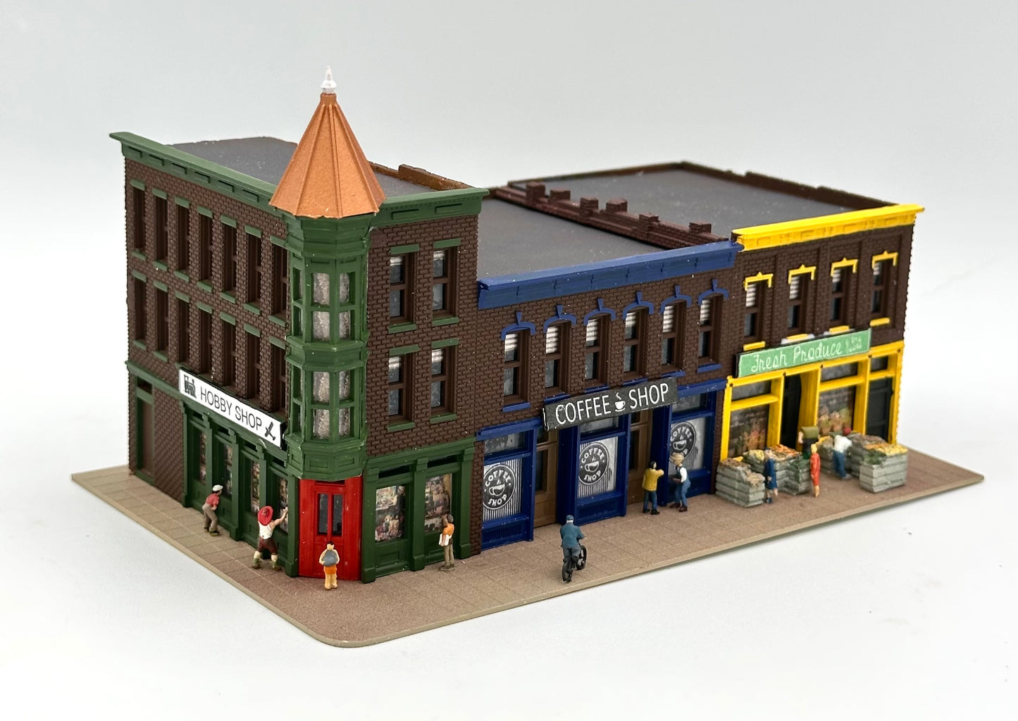 Walthers N Scale 933-3224 Custom painted Merchants Row II Downtown New Diorama