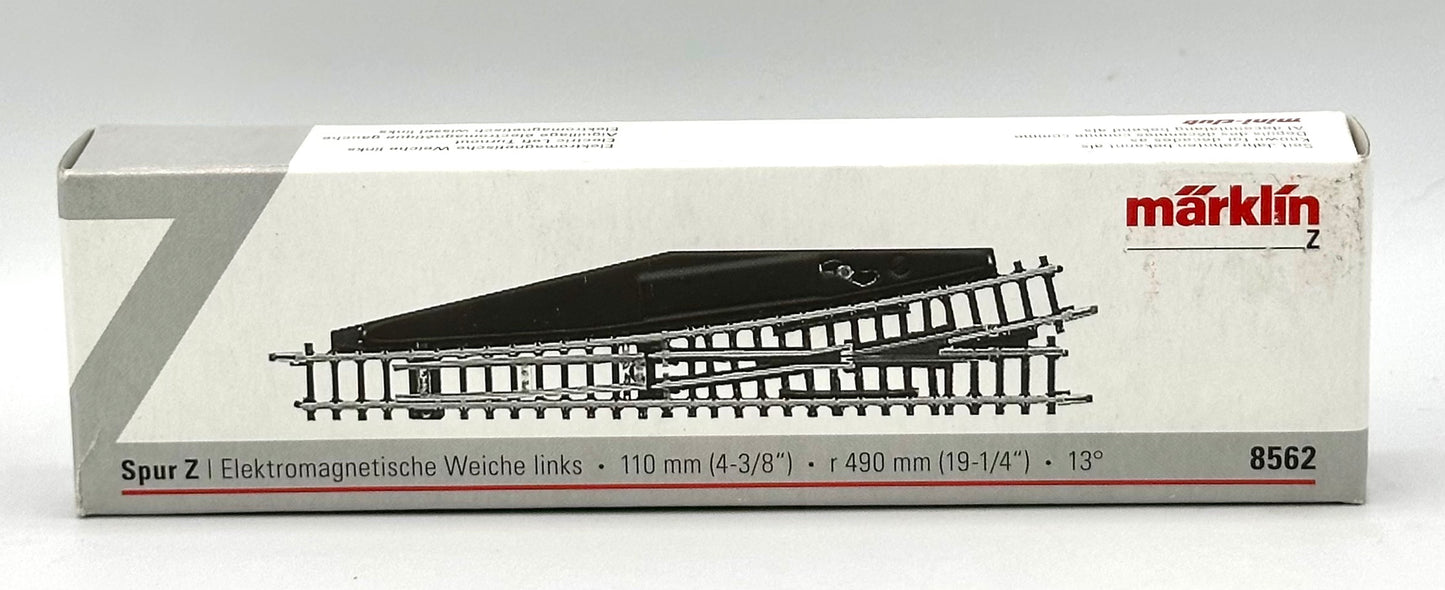 Marklin Z Scale 8562 110 mm, r 490mm 13' Electric Turnout