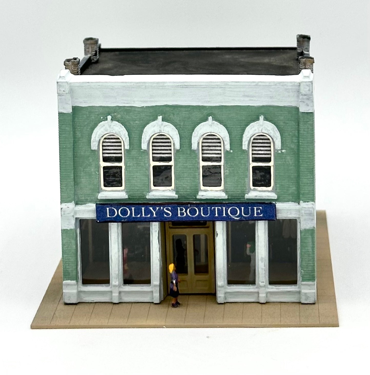 Woodland Scenics N Scale Custom Painted/Weathered "Dolly's" Boutique Lighted Shop Interior