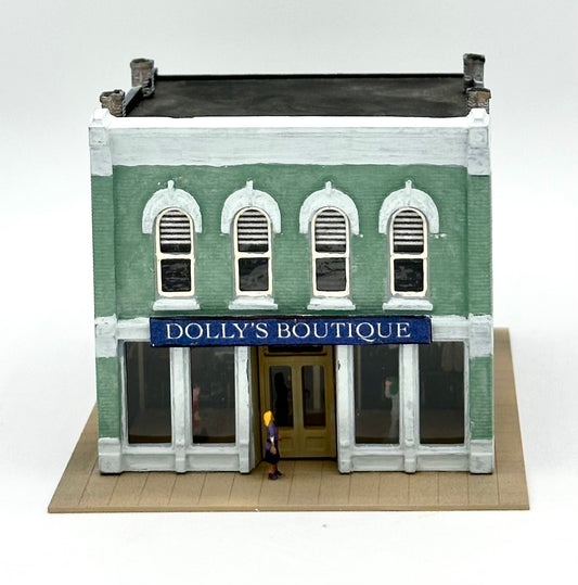 Woodland Scenics N Scale Custom Painted/Weathered "Dolly's" Boutique Lighted Shop Interior