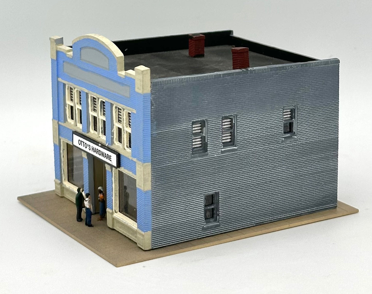 Woodland Scenics N Scale Custom Painted/Weathered "OTTO'S" Hardware Lighted Shop Interior