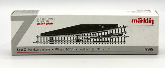 Marklin Z Scale 8565 110 mm, r 490mm 13' Manual Turnout