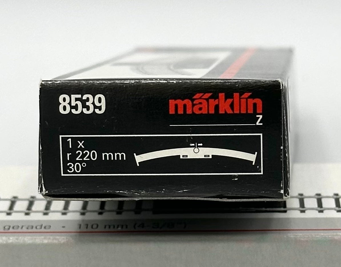 Marklin Z Scale 8539 r 220mm, 30' Curved Feeder Track