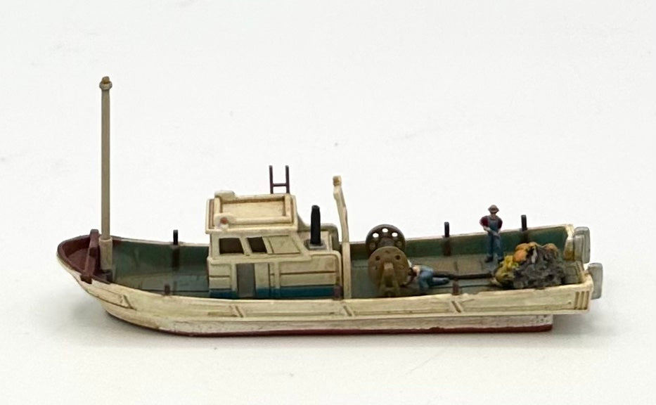 TomyTec N Scale Scene Collection 009-3 Fishing Boat Custom Painted/Weathered