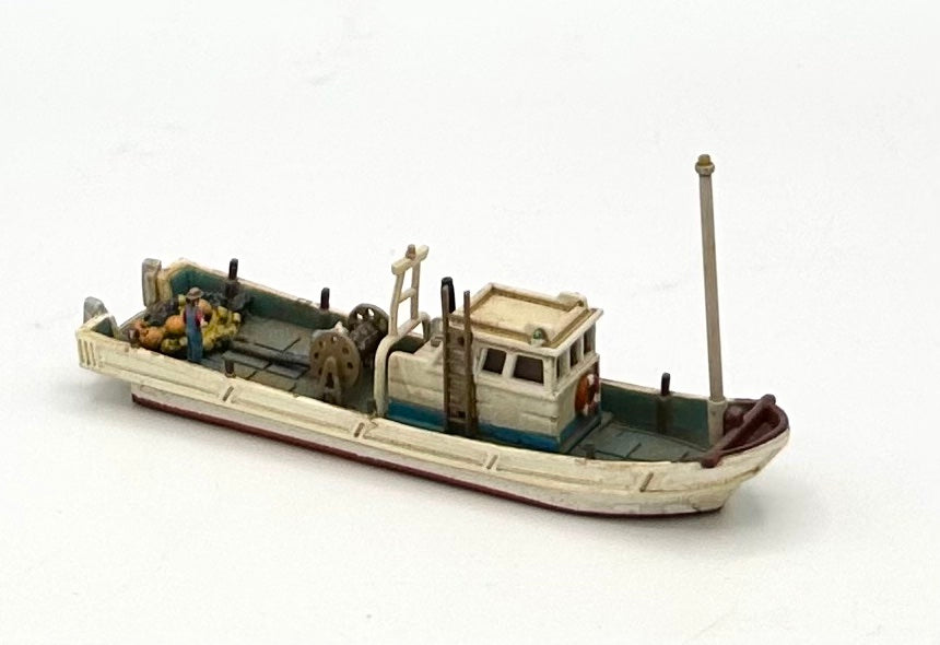 TomyTec N Scale Scene Collection 009-3 Fishing Boat Custom Painted/Weathered