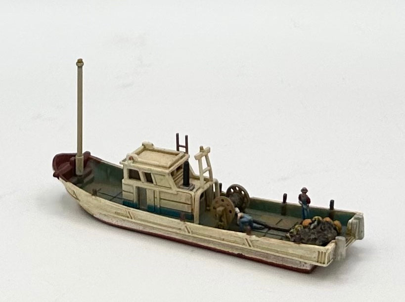 TomyTec N Scale Scene Collection 009-3 Fishing Boat Custom Painted/Weathered