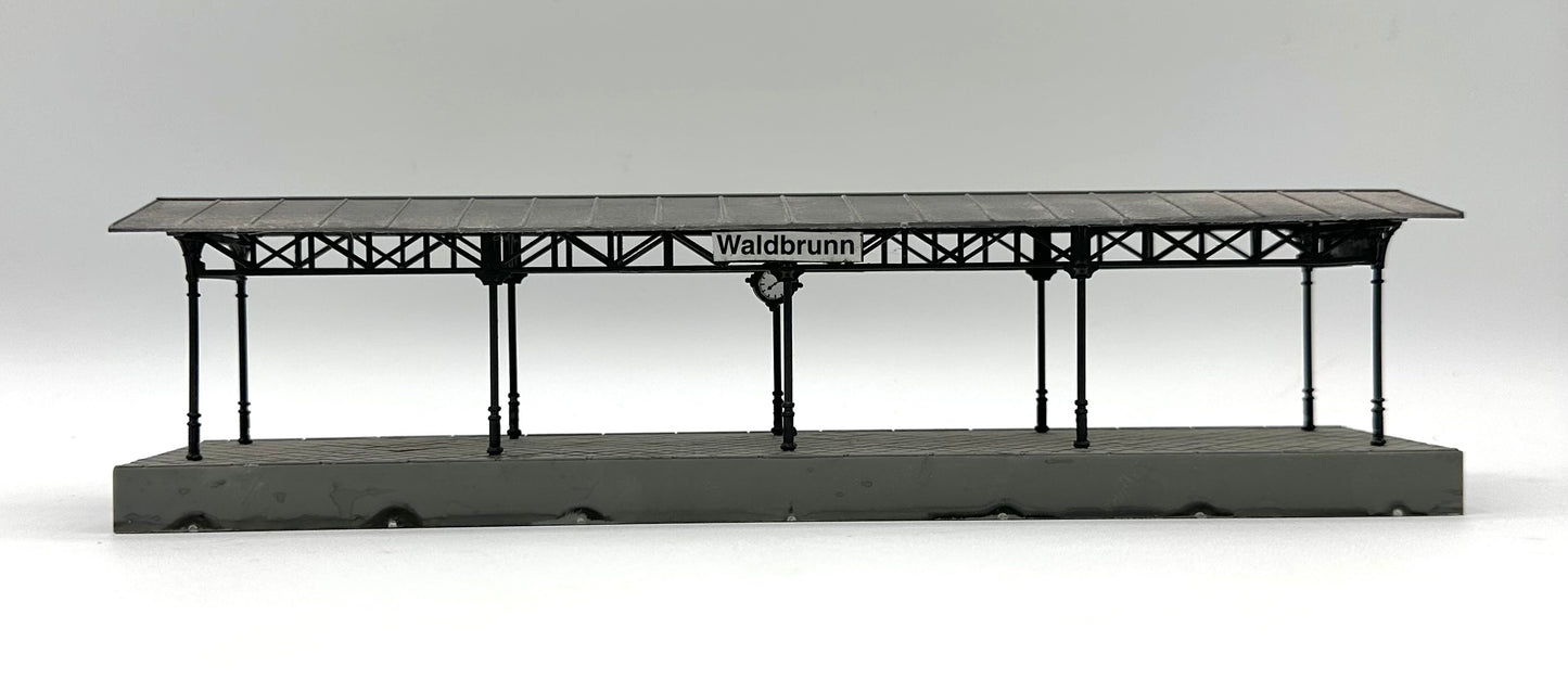 Faller HO 110099 Waldbrunn Station/Additional Platform + Mercedes Car Fully Assembled