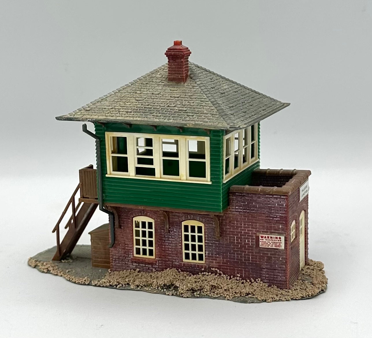 Atlas HO Scale Trackside Signal Tower Custom painted and Weathered