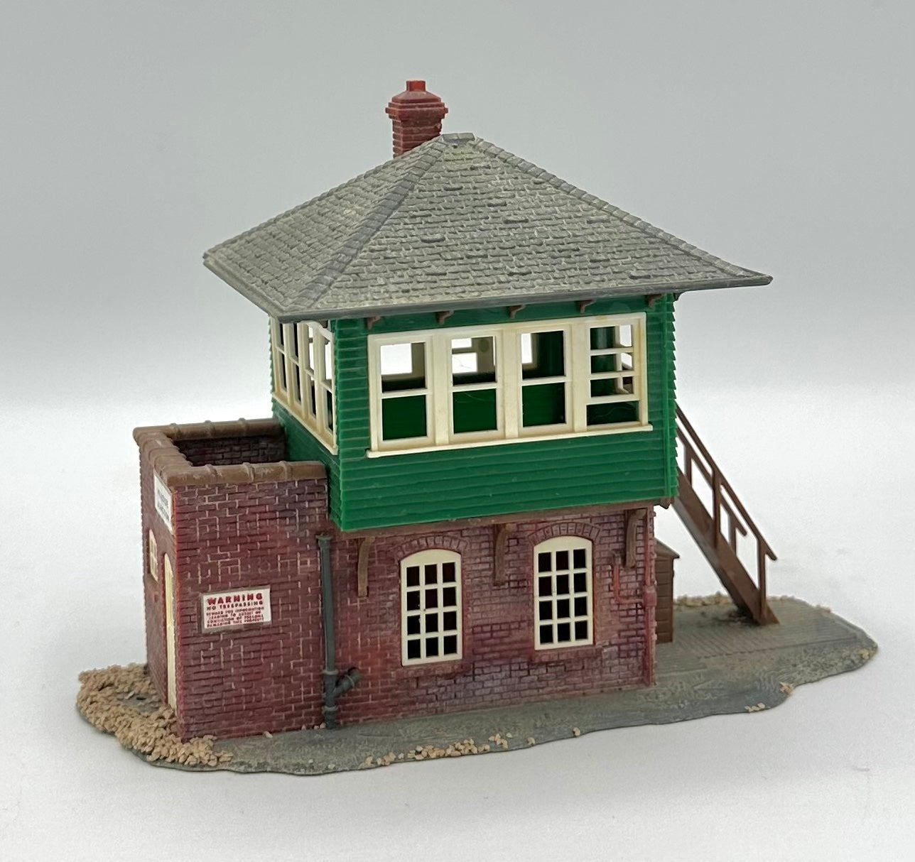 Atlas HO Scale Trackside Signal Tower Custom painted and Weathered