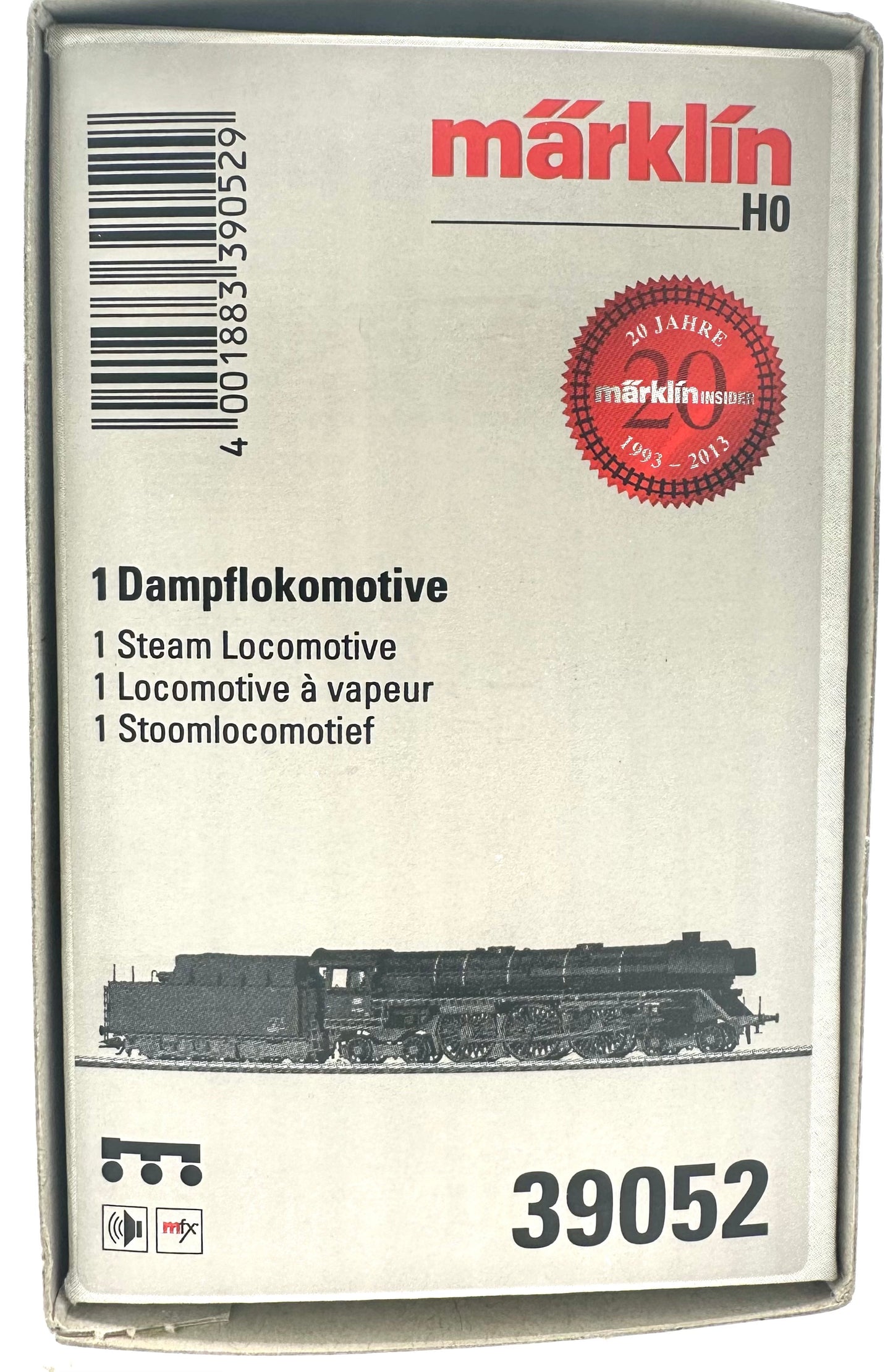 Marklin Mfx/Sound HO 39052 Rare Steam Locomotive Made Exclusively for Insider members of 20years+