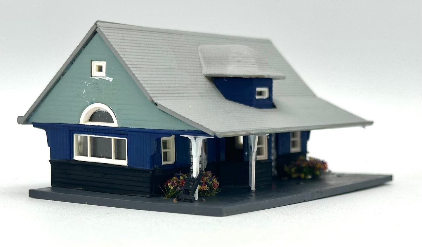 N Scale Custom Painted Small Country Station.
