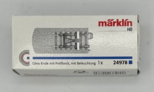 Marklin 24977 HO C-Track 3- Rail Track End Bumper 77.5mm (3 3/64")