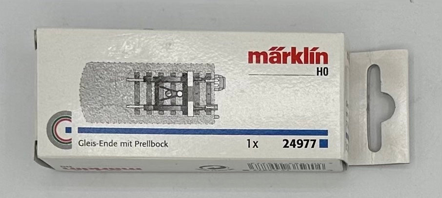 Marklin 24977 HO C-Track 3- Rail Track End Bumper 77.5mm (3 3/64")