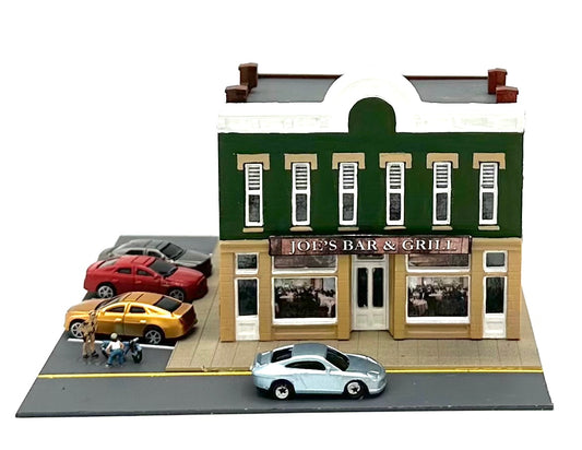 Woodland Scenics N Scale Custom Painted, "Joe's Bar & Grill "