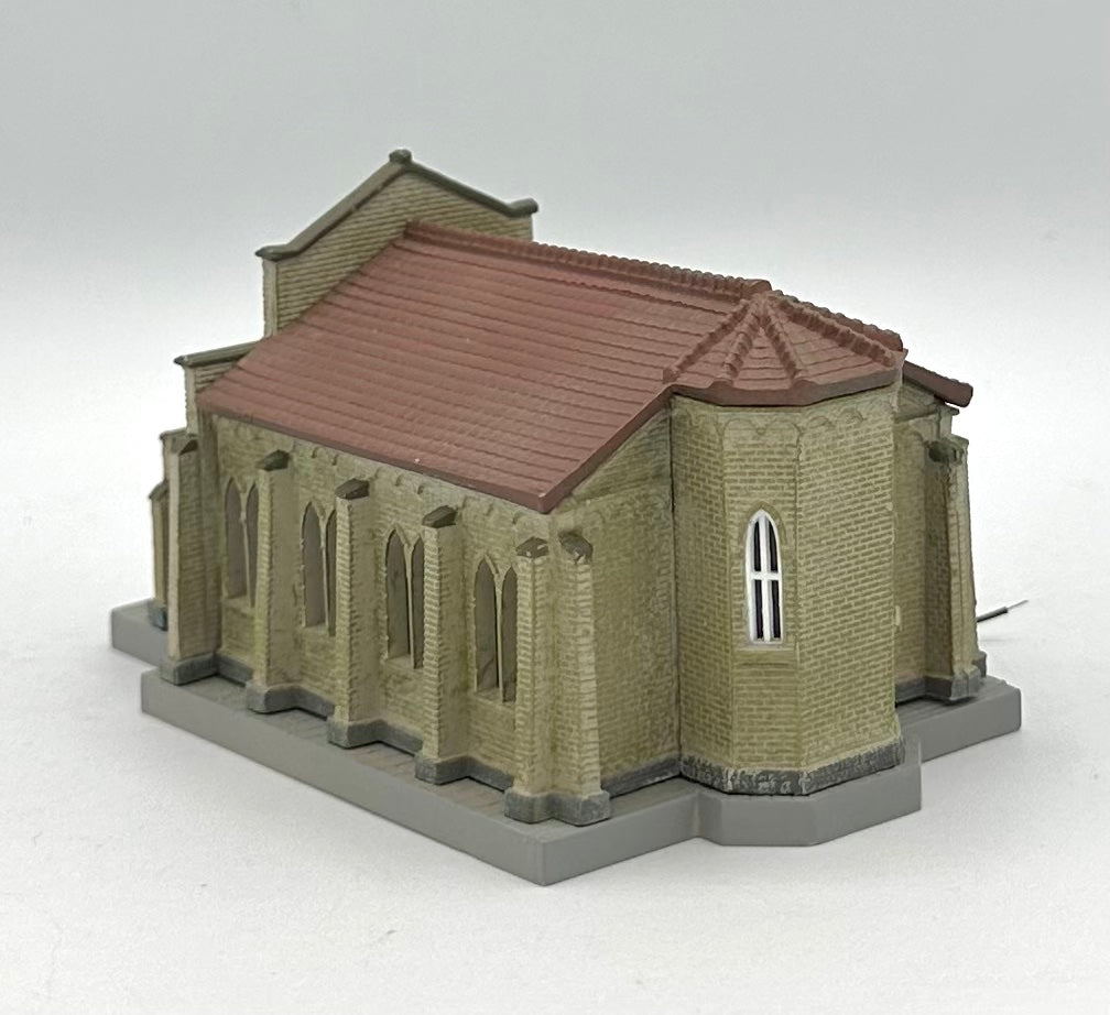 TomyTec N Scale 050-03 A3 Small Baptist Church, Custom Painted/Weathered
