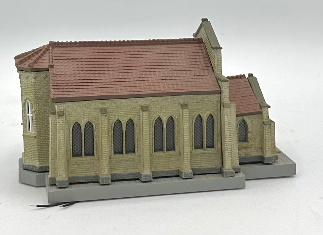 TomyTec N Scale 050-03 A3 Small Baptist Church, Custom Painted/Weathered
