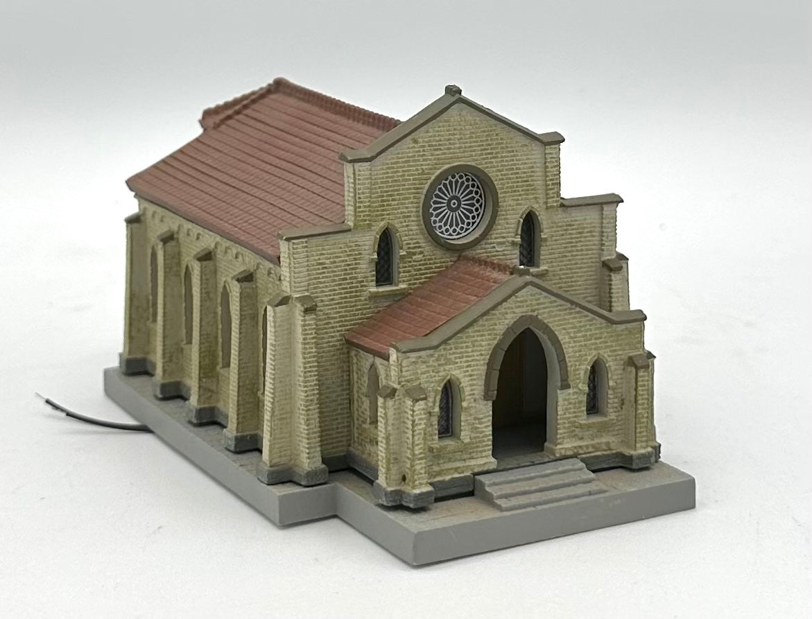 TomyTec N Scale 050-03 A3 Small Baptist Church, Custom Painted/Weathered
