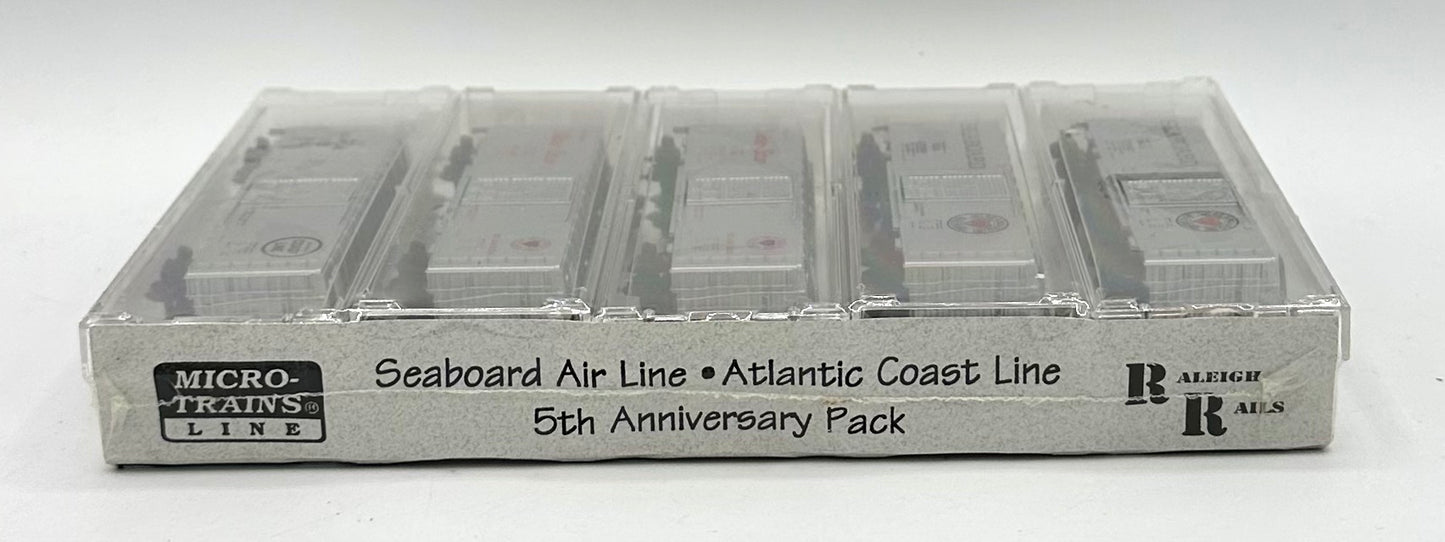 Raleigh Rails Micro-Trains N Scale Limited Edition Number "1" Seaboard Air Line Atlantic Coast 5 car Pack