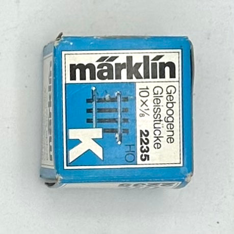 Marklin 2235 HO K-Track 3-Rail Curved Track 16 3/4"424.6mm 3 Degree 10pc pack