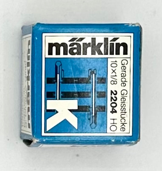 Marklin 2204 HO K-Track 3-Rail Straight Track 7/8" 2.2mm 9pc pack