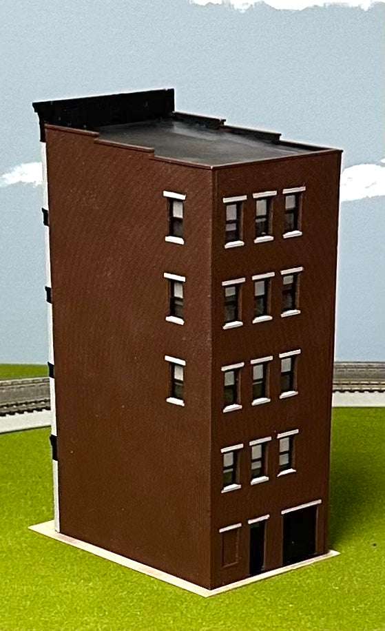 City Classics HO Scale Custom Painted 5-Story Art Deco Building "The Swan Hotel" Street Figures Lighted