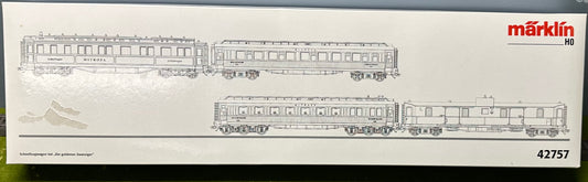 Marklin 42757 HO Scale 3-Rail "THe Golden Twenties"Express Train Passenger Cars 4pc Set