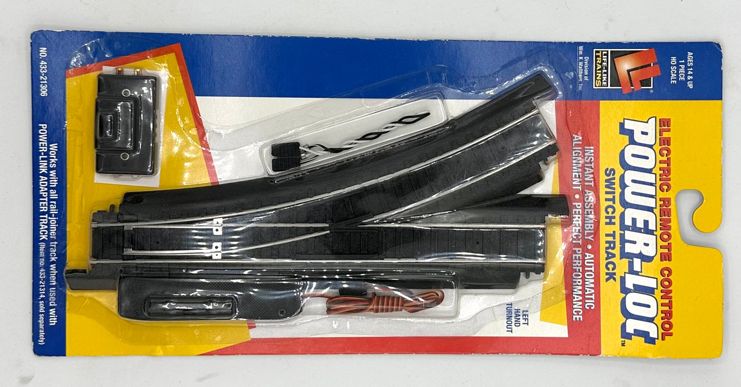 Life-Like HO Power-Lok Electrical Remote LH Turnout